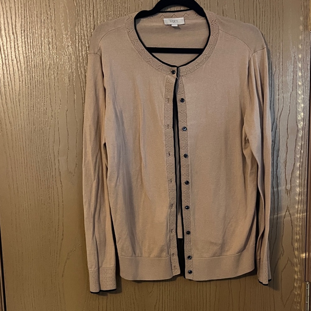 LOFT tan  Knit Sweater